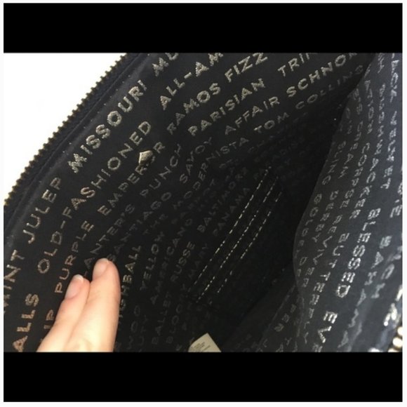 kate spade evening belles steffe faux fur pink black leather clutch purse bag - Picture 14 of 16